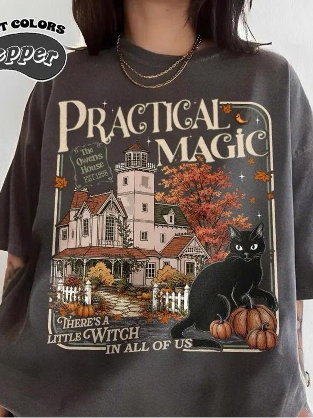 Practical Magic Black Cat Graphic Tee - Practical Magic